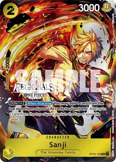 Sanji (Online Regional 2024) [Participant] OP03-102 One Piece Promotion Cards Card