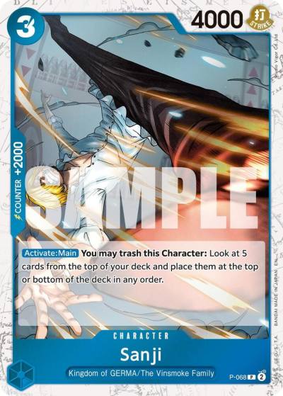 Sanji - P-068 (Pirate Foil) P-068 Premium Booster -The Best- Vol. 2 Card