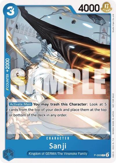 Sanji (Pirates Party Vol. 7) P-068 One Piece Promotion Cards Card