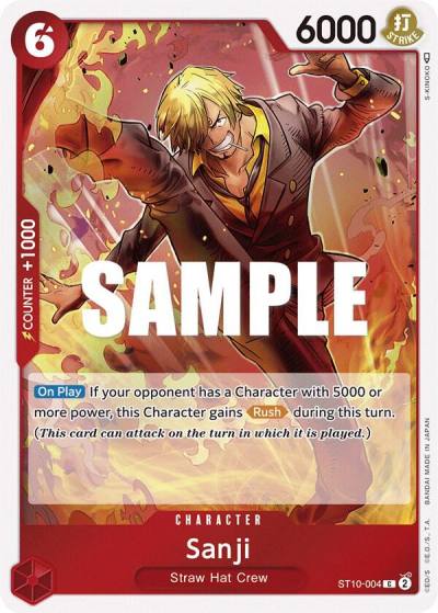 Sanji ST10-004 Ultra Deck: The Three Captains Card