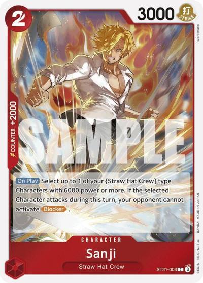 Sanji ST21-003 Starter Deck EX: Gear 5 Card