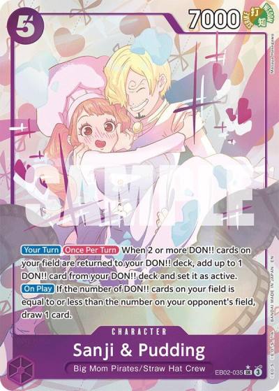 Sanji & Pudding (Alternate Art) EB02-035 Extra Booster: Anime 25th Collection Card