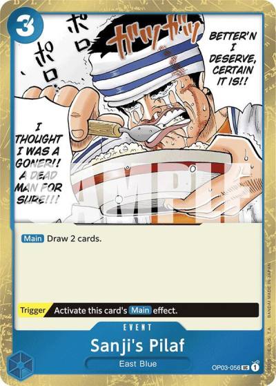 Sanji's Pilaf (Jolly Roger Foil) OP03-056 Premium Booster -The Best- Card