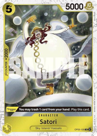 Satori (Jolly Roger Foil) OP05-105 Premium Booster -The Best- Card