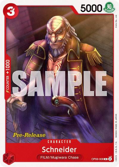 Schneider OP06-008 Wings of the Captain Pre-Release Cards Card