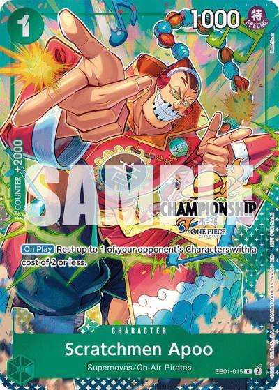 Scratchmen Apoo (CS 25-26 Celebration Pack) EB01-015 One Piece Promotion Cards Card