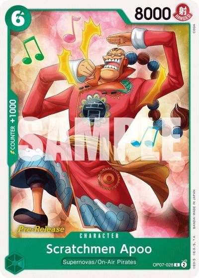 Scratchmen Apoo OP07-028 500 Years in the Future Pre-Release Cards Card