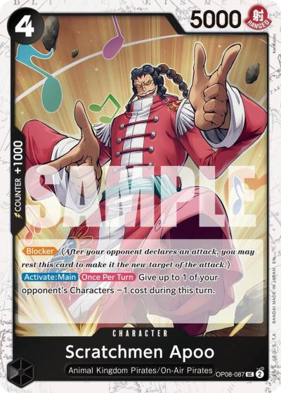 Scratchmen Apoo - OP08-087 (Pirate Foil) OP08-087 Premium Booster -The Best- Vol. 2 Card