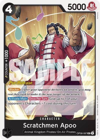 Scratchmen Apoo OP08-087 Two Legends Pre-Release Cards Card