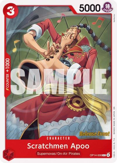 Scratchmen Apoo OP14-008 The Azure Sea's Seven Release Event Cards Card