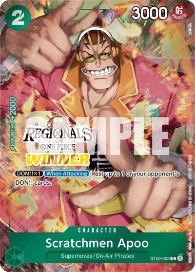 Scratchmen Apoo (Offline Regional 2024) [Winner] ST02-008 One Piece Promotion Cards Card