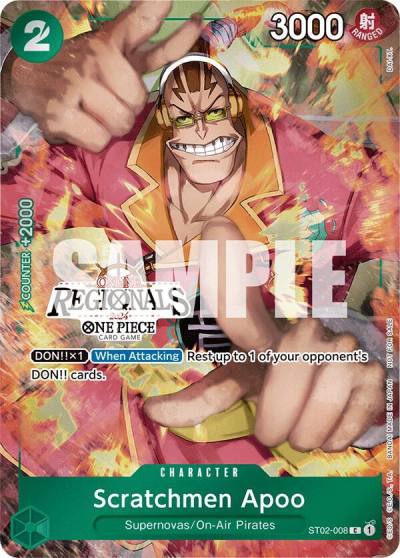 Scratchmen Apoo (Online Regional 2024) [Participant] ST02-008 One Piece Promotion Cards Card