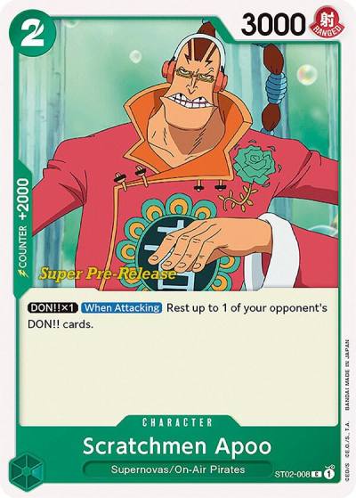 Scratchmen Apoo ST02-008 Super Pre-Release Starter Deck 2: Worst Generation Card