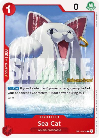 Sea Cat OP15-004 Adventure on Kami's Island Release Event Cards Card