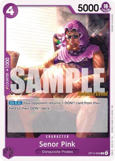 Senor Pink OP14-065 The Azure Sea's Seven Release Event Cards Card