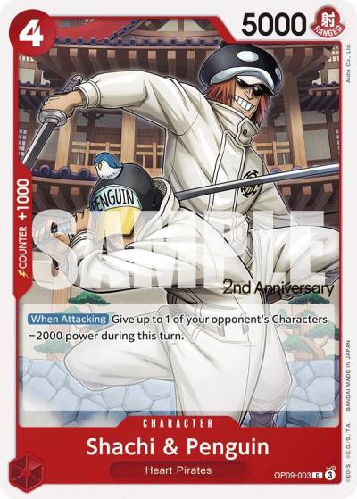 Shachi & Penguin OP09-003 Emperors in the New World: 2nd Anniversary Tournament Cards Card