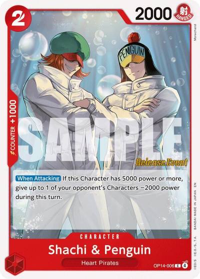 Shachi & Penguin OP14-006 The Azure Sea's Seven Release Event Cards Card