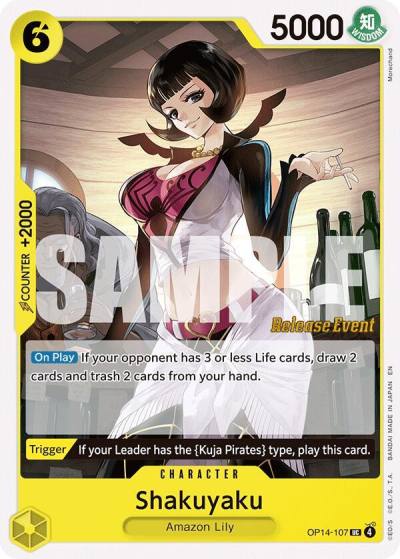 Shakuyaku OP14-107 The Azure Sea's Seven Release Event Cards Card