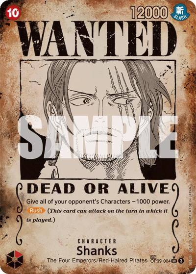 Shanks (004) (Wanted Poster) OP09-004 Emperors in the New World Card