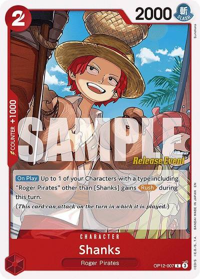 Shanks (007) OP12-007 Legacy of the Master Release Event Cards Card