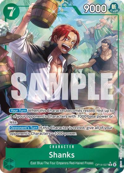 Shanks (Alternate Art) OP14-027 The Azure Sea's Seven Card
