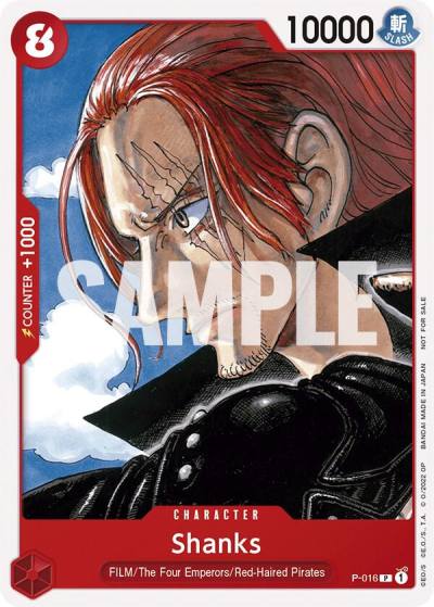 Shanks (One Piece Film Red) P-016 One Piece Promotion Cards Card