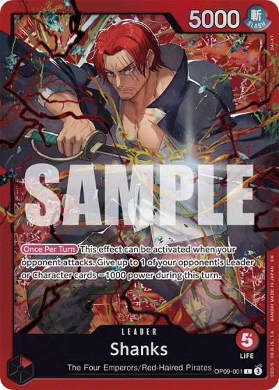 Shanks (Reprint) OP09-001 Starter Deck 23: RED Shanks Card