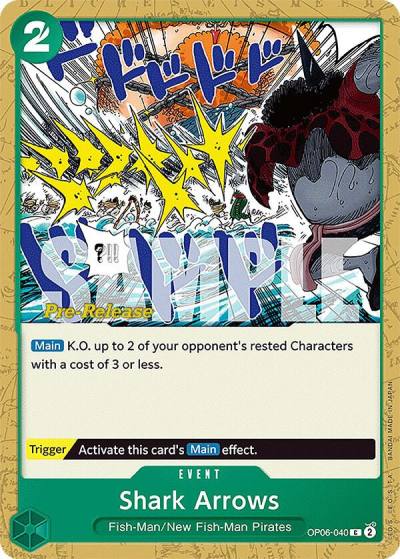 Shark Arrows OP06-040 Wings of the Captain Pre-Release Cards Card