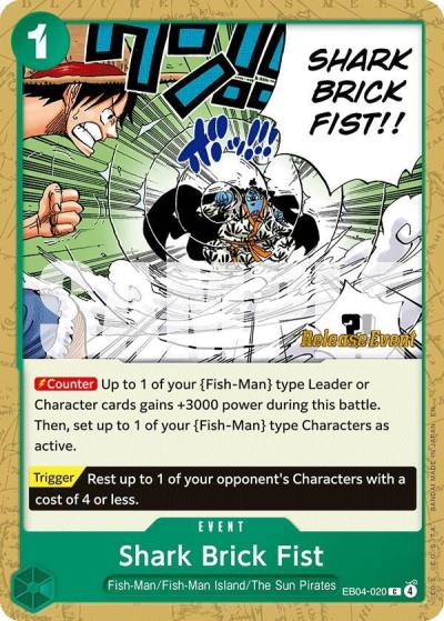 Shark Brick Fist EB04-020 The Azure Sea's Seven Release Event Cards Card