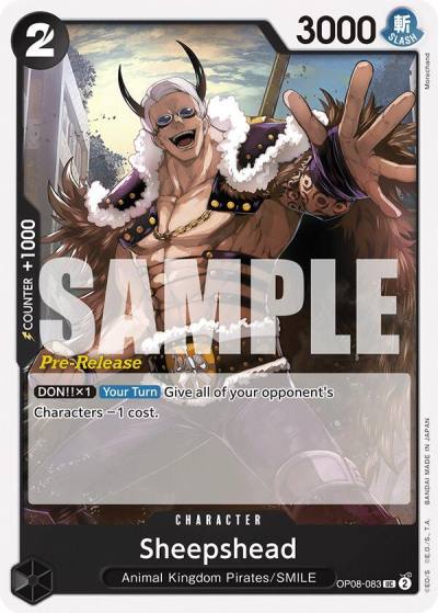 Sheepshead OP08-083 Two Legends Pre-Release Cards Card