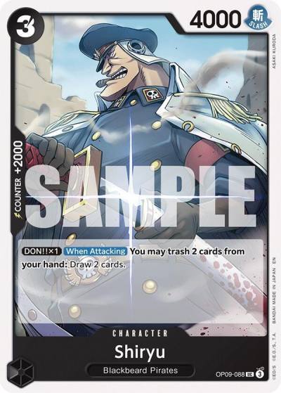 Shiryu (Reprint) OP09-088 Starter Deck 27: BLACK Marshall.D.Teach Card