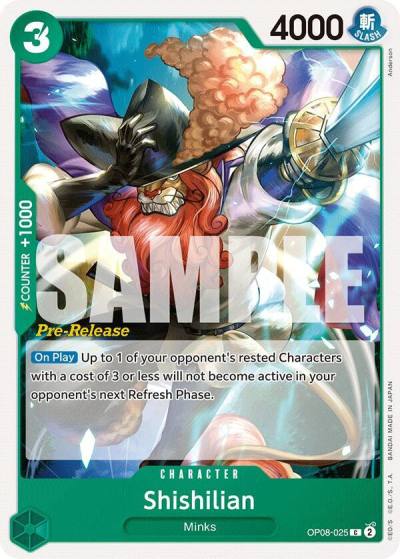 Shishilian OP08-025 Two Legends Pre-Release Cards Card