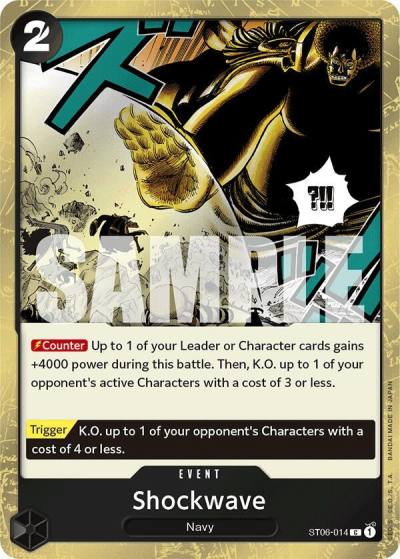 Shockwave (Jolly Roger Foil) ST06-014 Premium Booster -The Best- Card