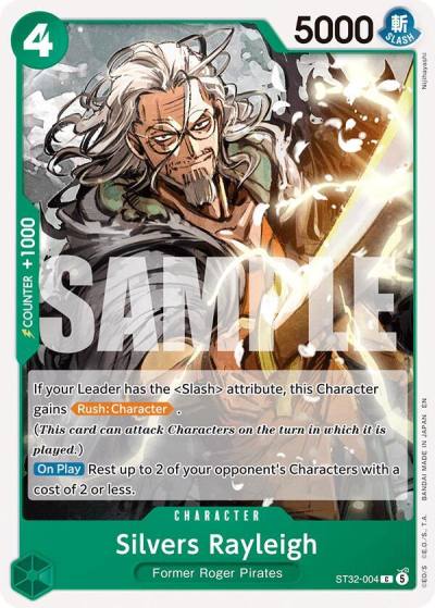 Silvers Rayleigh ST32-004 Starter Deck 32: GREEN Roronoa Zoro Card