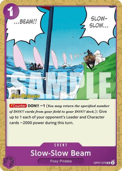 Slow-Slow Beam OP07-075 500 Years in the Future Pre-Release Cards Card