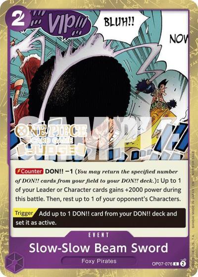 Slow-Slow Beam Sword (Judge Pack Vol. 6) OP07-076 One Piece Promotion Cards Card