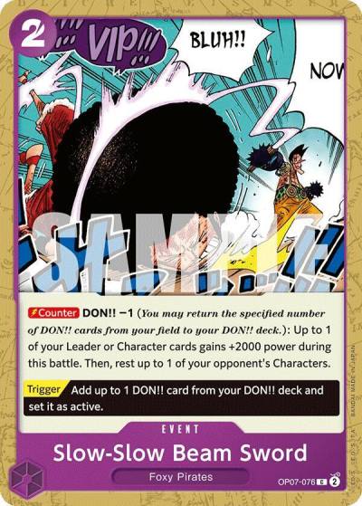 Slow-Slow Beam Sword OP07-076 500 Years in the Future Card