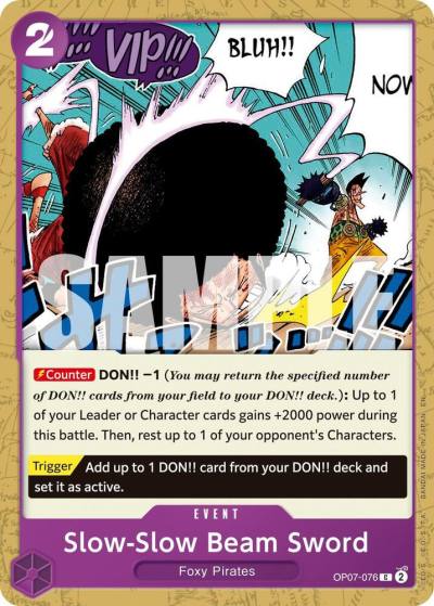 Slow-Slow Beam Sword (Reprint) OP07-076 Premium Booster -The Best- Vol. 2 Card