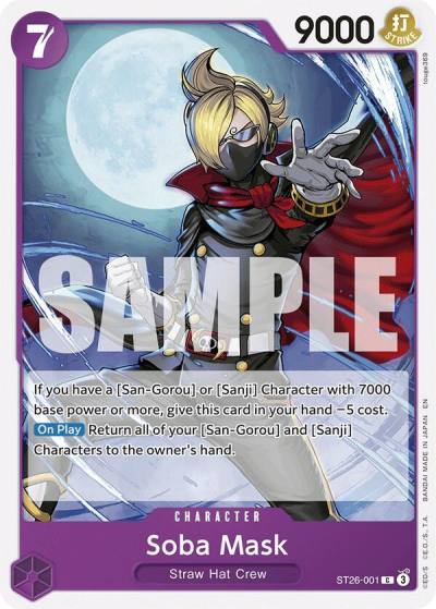 Soba Mask ST26-001 Starter Deck 26: PURPLE/BLACK Monkey.D.Luffy Card
