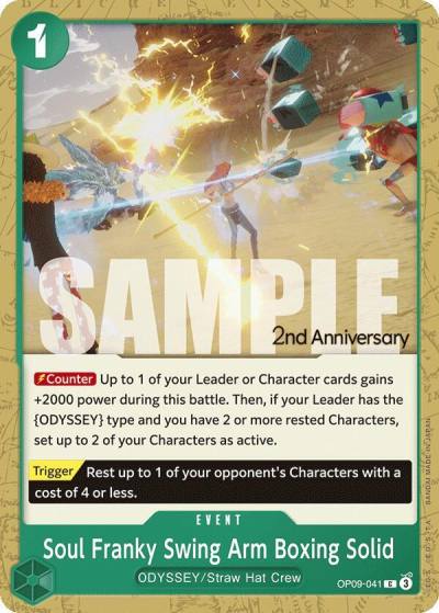 Soul Franky Swing Arm Boxing Solid OP09-041 Emperors in the New World: 2nd Anniversary Tournament Cards Card