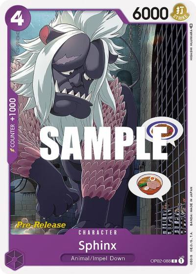 Sphinx OP02-088 Paramount War Pre-Release Cards Card