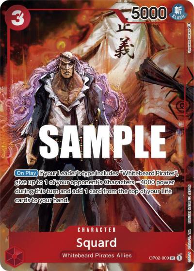 Squard (Box Topper) OP02-009 Paramount War Card