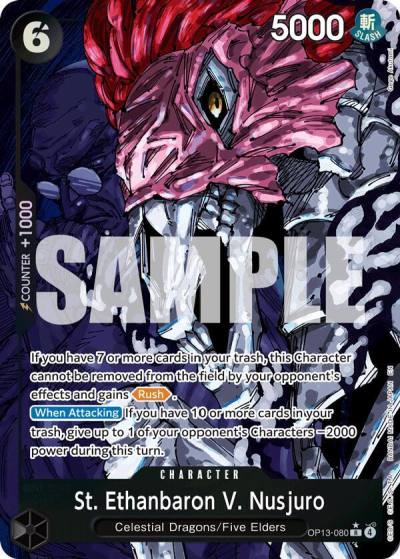 St. Ethanbaron V. Nusjuro (Alternate Art) OP13-080 Carrying On His Will Card