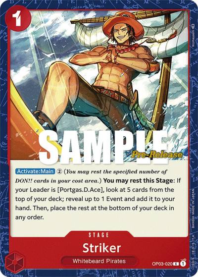 Striker OP03-020 Pillars of Strength Pre-Release Cards Card
