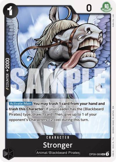 Stronger (Reprint) OP09-089 Starter Deck 27: BLACK Marshall.D.Teach Card