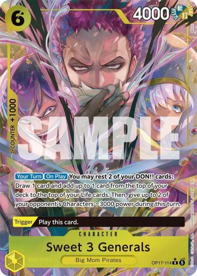 Sweet 3 Generals (Alternate Art) OP17-114 The World's Strongest Warriors Card