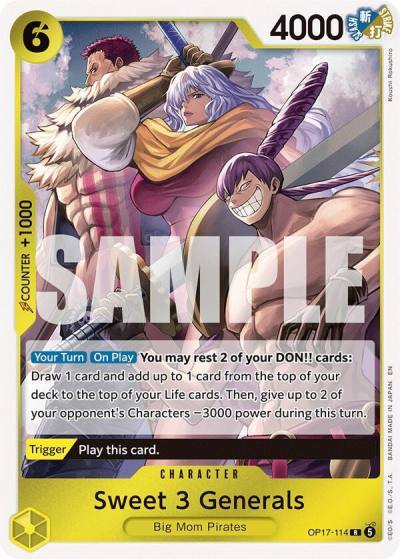 Sweet 3 Generals OP17-114 The World's Strongest Warriors Card