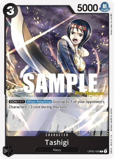 Tashigi OP02-105 Paramount War Pre-Release Cards Card