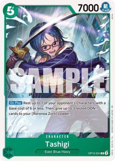 Tashigi OP12-031 Starter Deck 32: GREEN Roronoa Zoro Card
