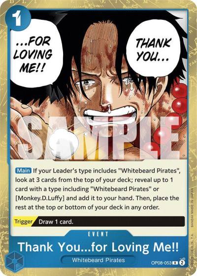 Thank You...for Loving Me!! OP08-053 Two Legends Card